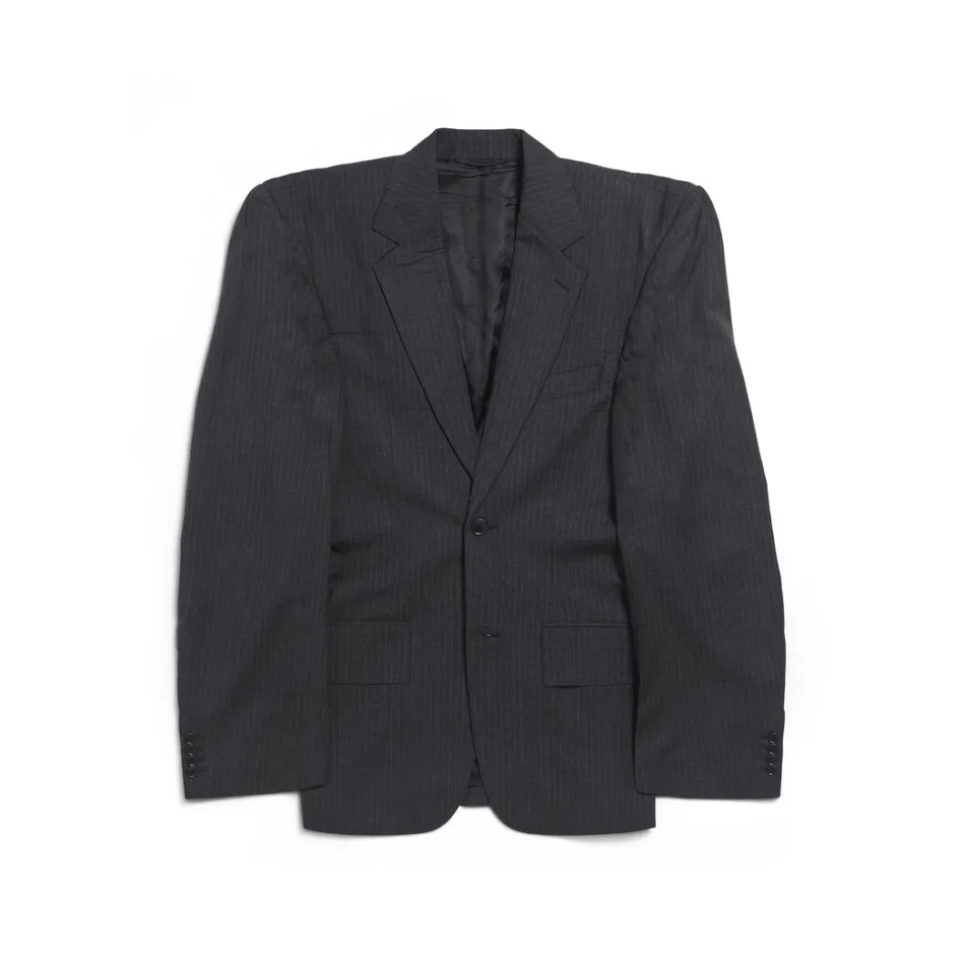 Giacca Cut Away Boxy da Donna in Grigio Scuro
