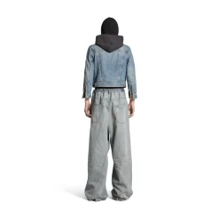 Giacca Denim Patched da Donna in Blu/grigio