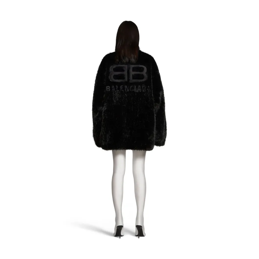 Giacca Extended Bb Balenciaga Con Zip in Nero
