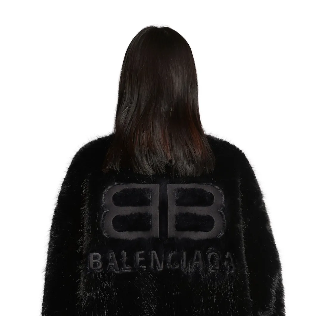 Giacca Extended Bb Balenciaga Con Zip in Nero