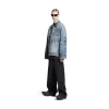 Giacca Graffiti Oversize in Azzurro