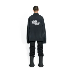 Giacca Hand-drawn Bb Icon Oversize in Nero
