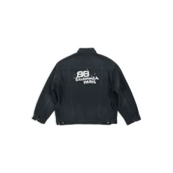 Giacca Hand-drawn Bb Icon Oversize in Nero