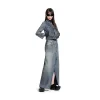 Giacca In Denim Shrunk da Donna in Azzurro