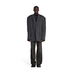 Giacca In Maglia Tailored in Grigio