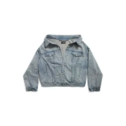 Giacca Off Shoulder in Azzurro
