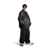 Giacca Padded Oversize da Uomo in Nero