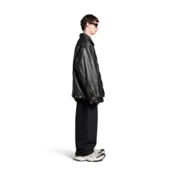 Giacca Padded Oversize da Uomo in Nero