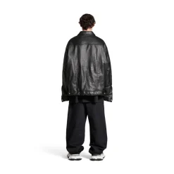 Giacca Padded Oversize da Uomo in Nero