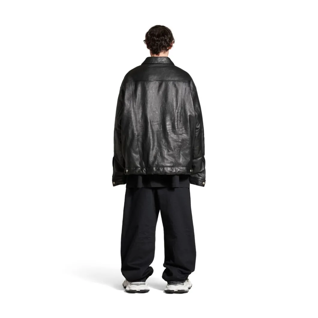 Giacca Padded Oversize da Uomo in Nero