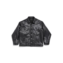 Giacca Padded Oversize da Uomo in Nero