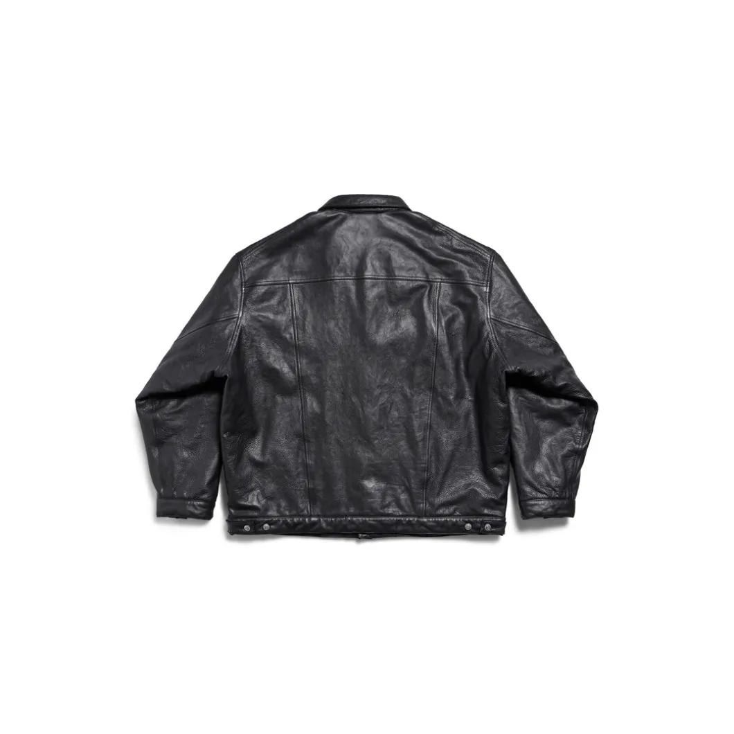 Giacca Padded Oversize da Uomo in Nero