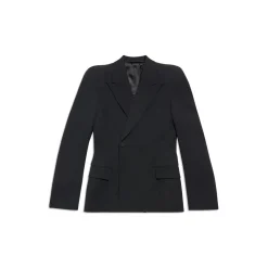 Giacca Round Shoulder Sciancrata da Donna in Nero