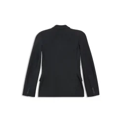 Giacca Round Shoulder Sciancrata da Donna in Nero
