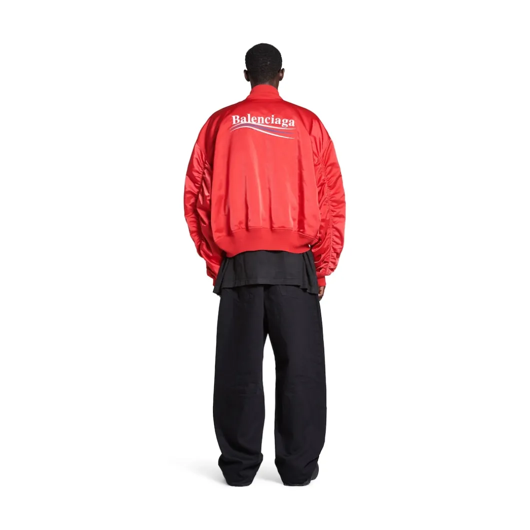 Giacca Varsity Political Campaign in Rosso