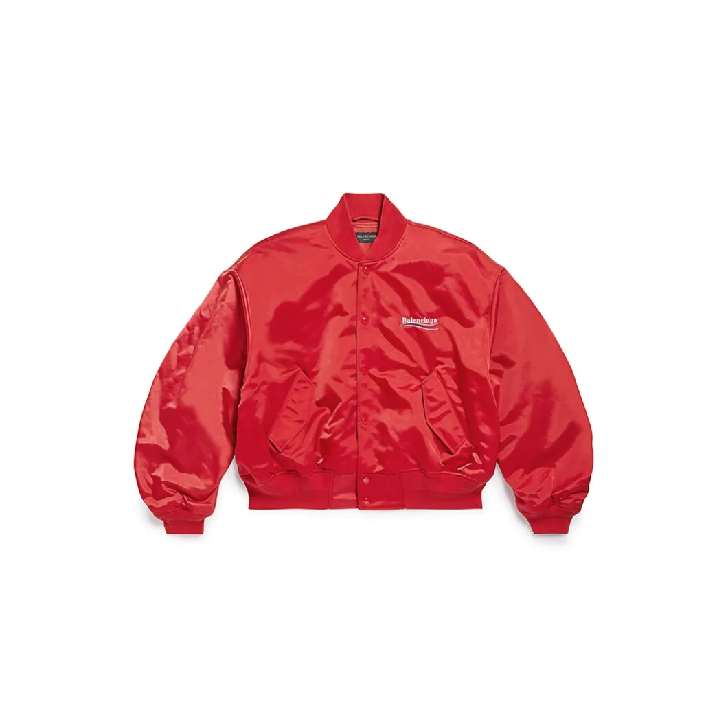 Giacca Varsity Political Campaign in Rosso