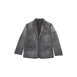 Giacca Washed in Nero
