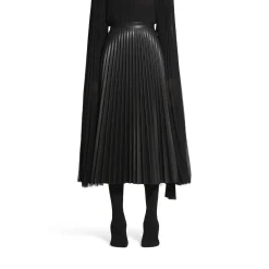 Gonna A Pieghe da Donna in Nero