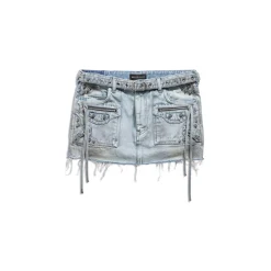 Gonna Cagole Mini da Donna in Blu