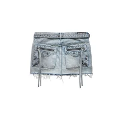 Gonna Cagole Mini da Donna in Blu