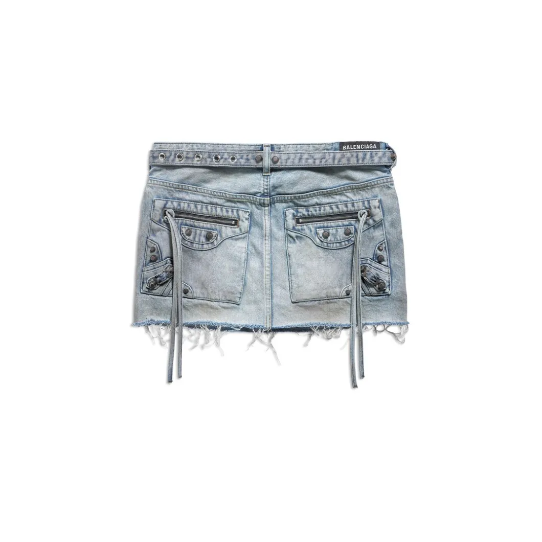 Gonna Cagole Mini da Donna in Blu
