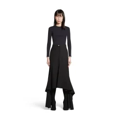 Gonna Deconstructed Godet da Donna in Nero