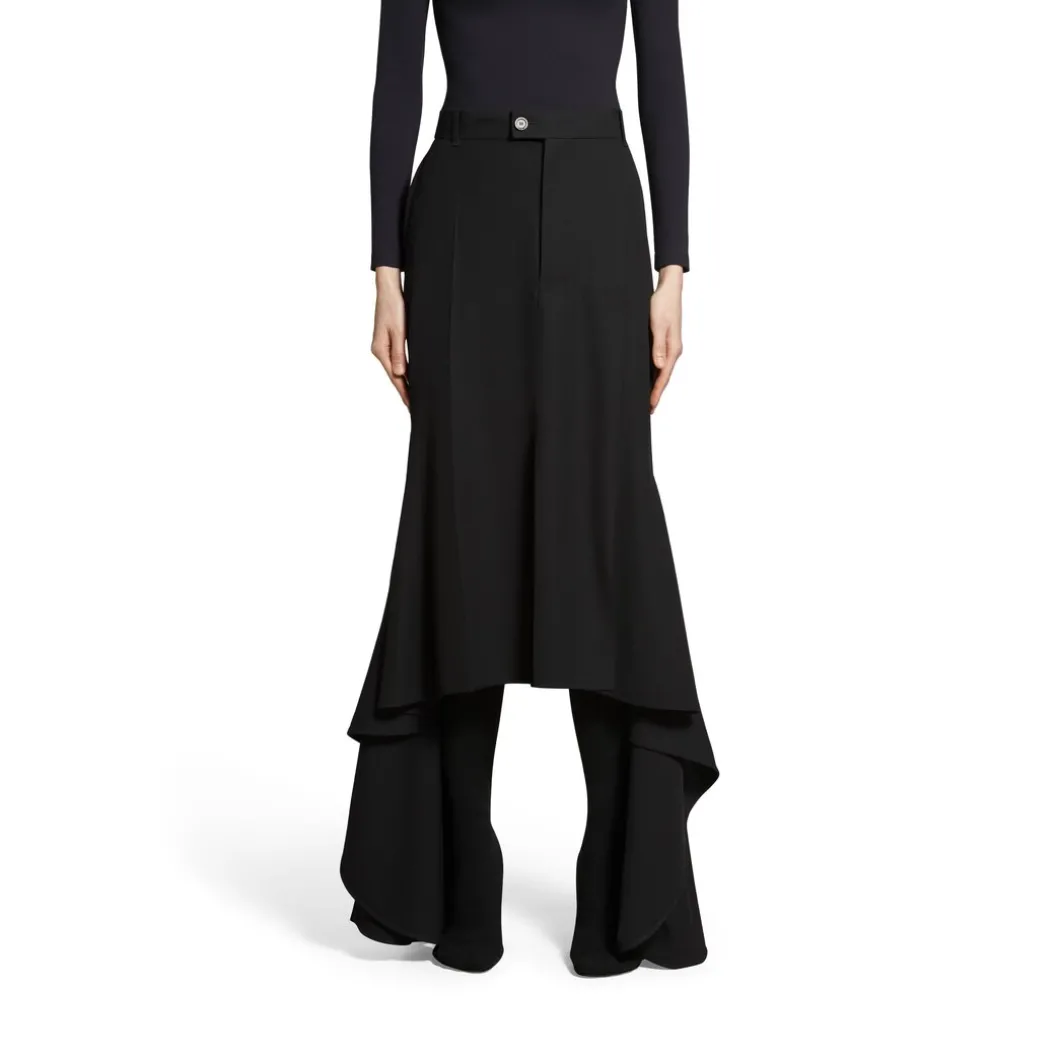 Gonna Deconstructed Godet da Donna in Nero