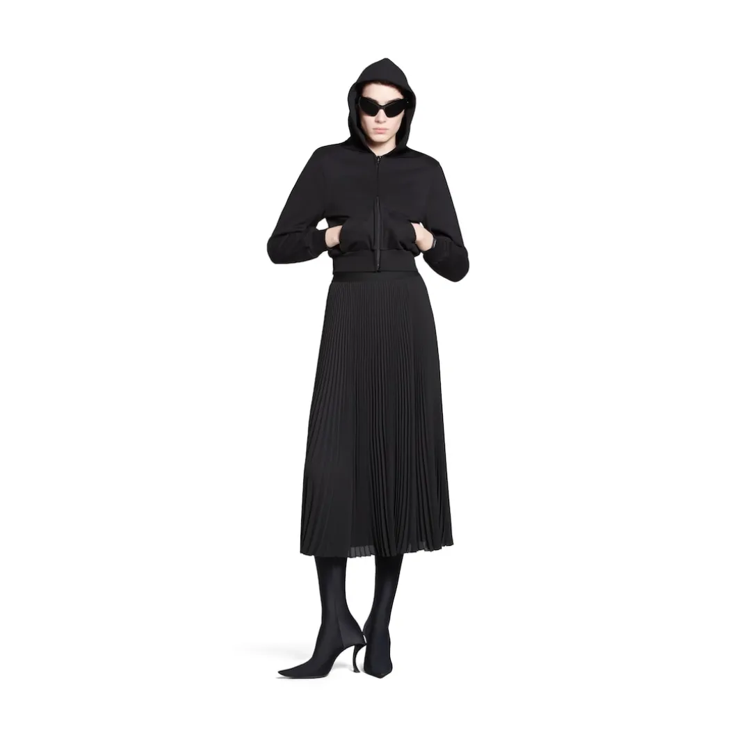 Gonna Elasticizzata da Donna in Nero