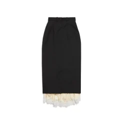 Gonna Lingerie Tailored da Donna in Nero/beige