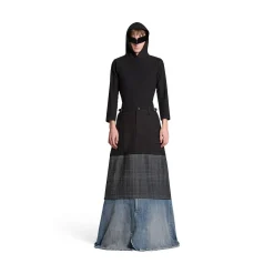 Gonna Maxi Layered Cargo da Donna in Multicolore