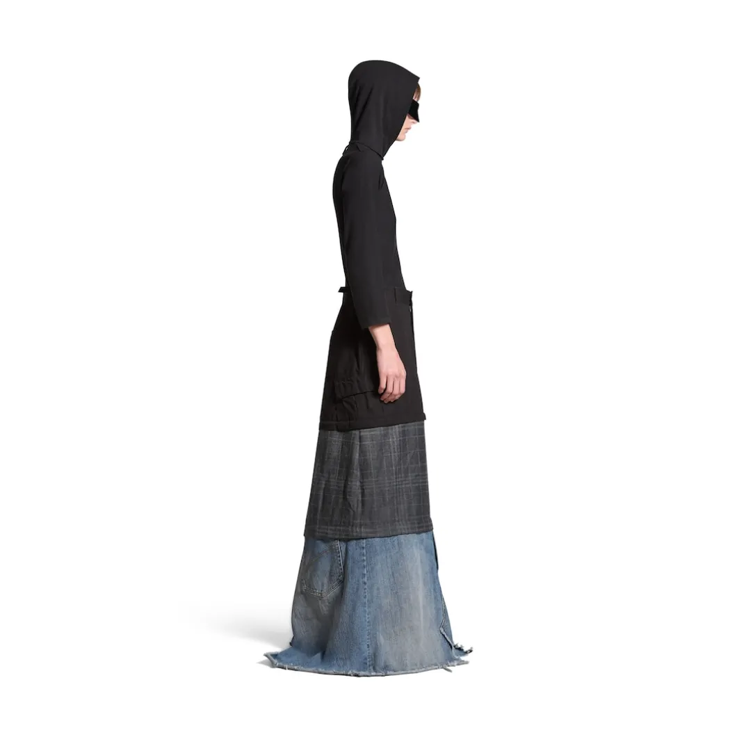 Gonna Maxi Layered Cargo da Donna in Multicolore