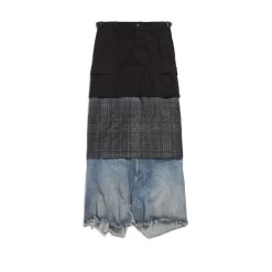 Gonna Maxi Layered Cargo da Donna in Multicolore