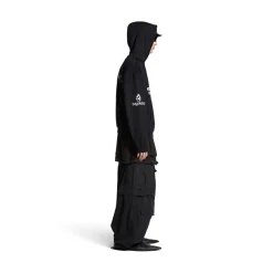 Hoodie Ai Generated Medium Fit in Nero/bianco