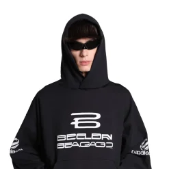 Hoodie Ai Generated Medium Fit in Nero/bianco