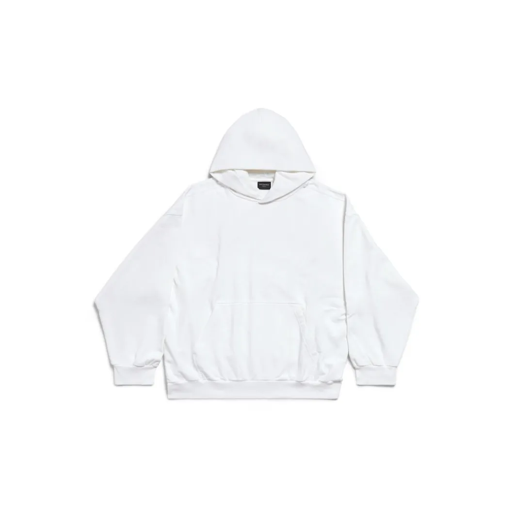 Hoodie Balenciaga Hand-drawn Medium Fit da Donna in Bianco/rosa