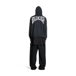 Hoodie Balenciaga Hand-drawn Medium Fit in Nero/bianco