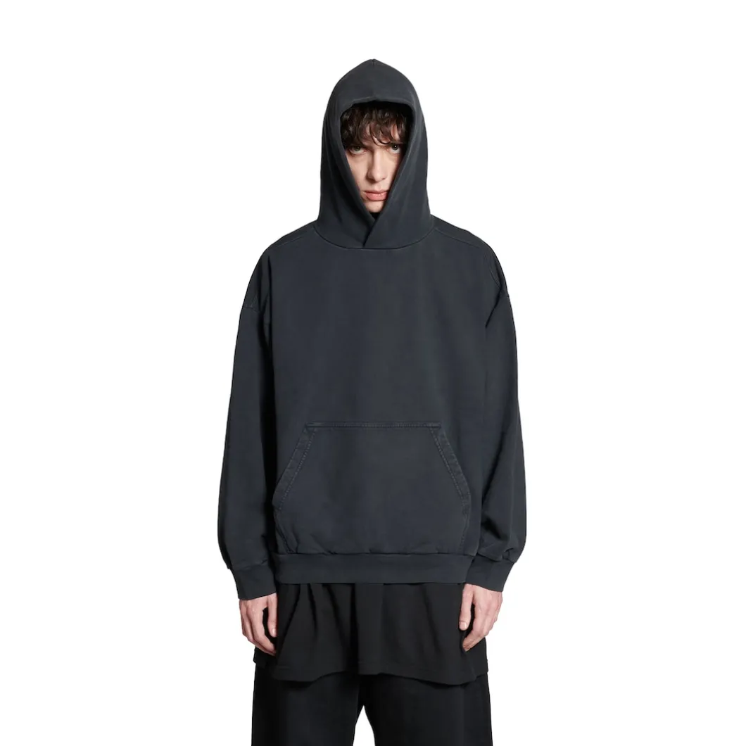 Hoodie Balenciaga Hand-drawn Medium Fit in Nero/bianco