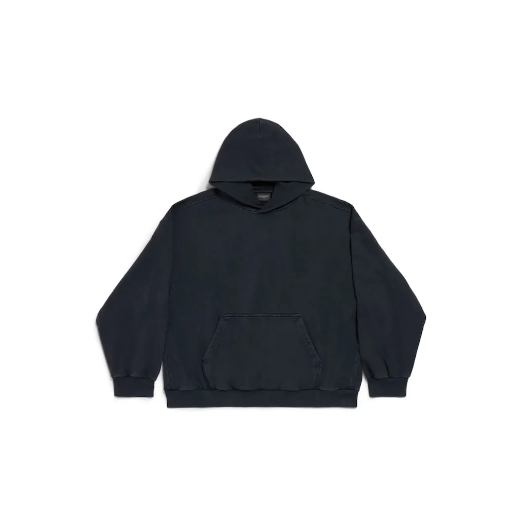 Hoodie Balenciaga Hand-drawn Medium Fit in Nero/bianco
