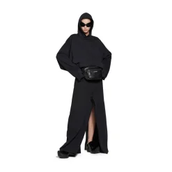 Hoodie Balenciaga Medium Fit in Nero Délavé