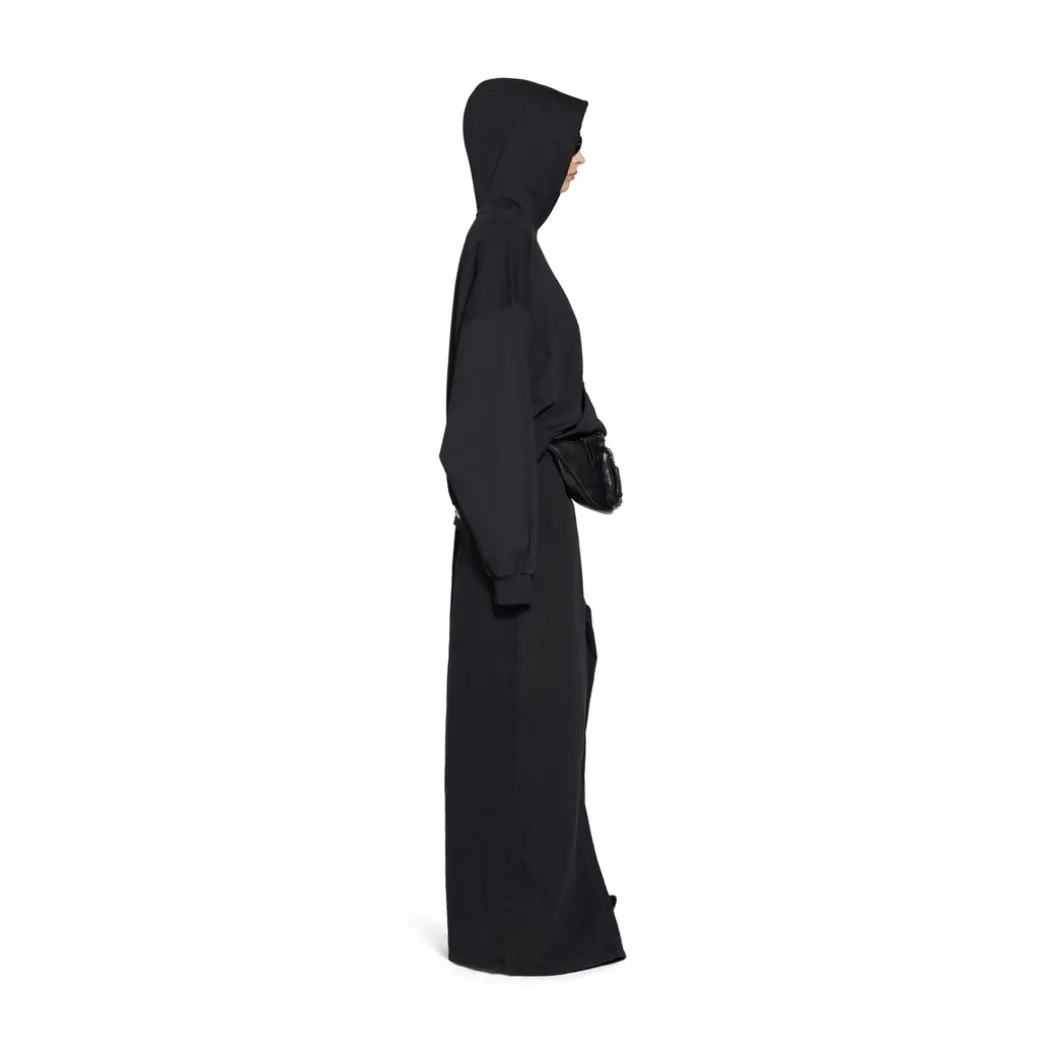 Hoodie Balenciaga Medium Fit in Nero Délavé