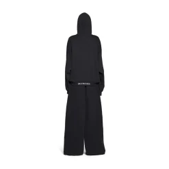 Hoodie Balenciaga Medium Fit in Nero Délavé