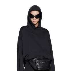 Hoodie Balenciaga Medium Fit in Nero Délavé