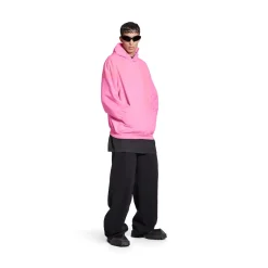Hoodie Balenciaga Oversize in Rosa/nero