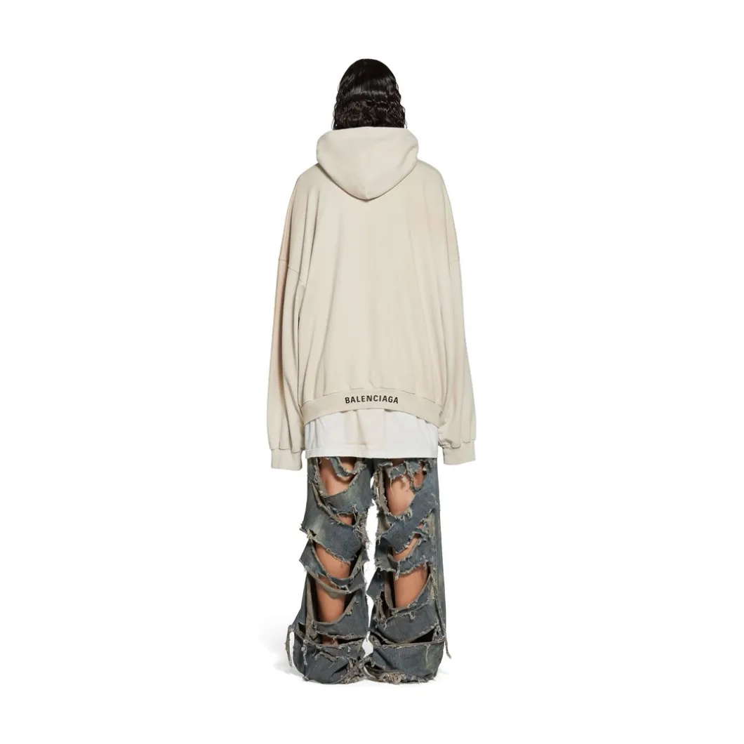 Hoodie Balenciaga Oversize in Crema