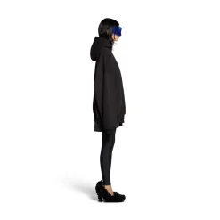 Hoodie Bb Paris Strass Large Fit in Nero D&eacute;lav&eacute;