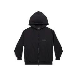 Hoodie Con Cerniera Mirror Balenciaga Small Fit in Nero