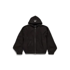 Hoodie Con Zip Boxy Unity Sports Icon Large Fit in Bianco
