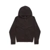 Hoodie Con Zip Slim Fit in Nero