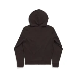 Hoodie Con Zip Slim Fit in Nero