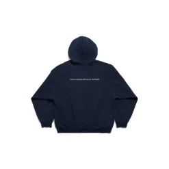 Hoodie Con Zip Wfp Medium Fit in Blu Scuro/bianco